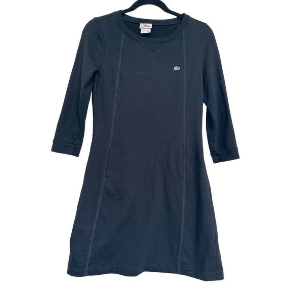 Lacoste Dresses & Skirts - Lacoste Sweatshirt Dress in Black, Size 38 or Medium